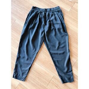 Lululemon Size 8 Black 100% Tencel Lyocell High Rise Cropped Jogger Pants